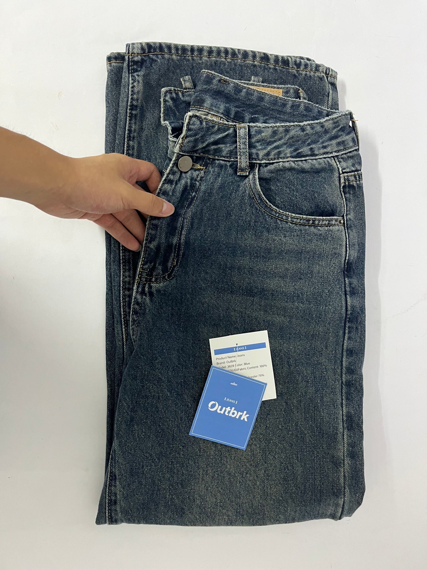 Outbrk Jeans Women's High Rise Relaxed Straight Jeans