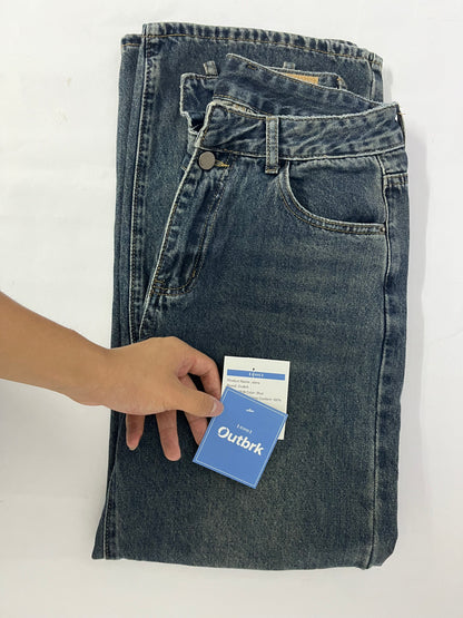 Outbrk Jeans Women's High Rise Relaxed Straight Jeans