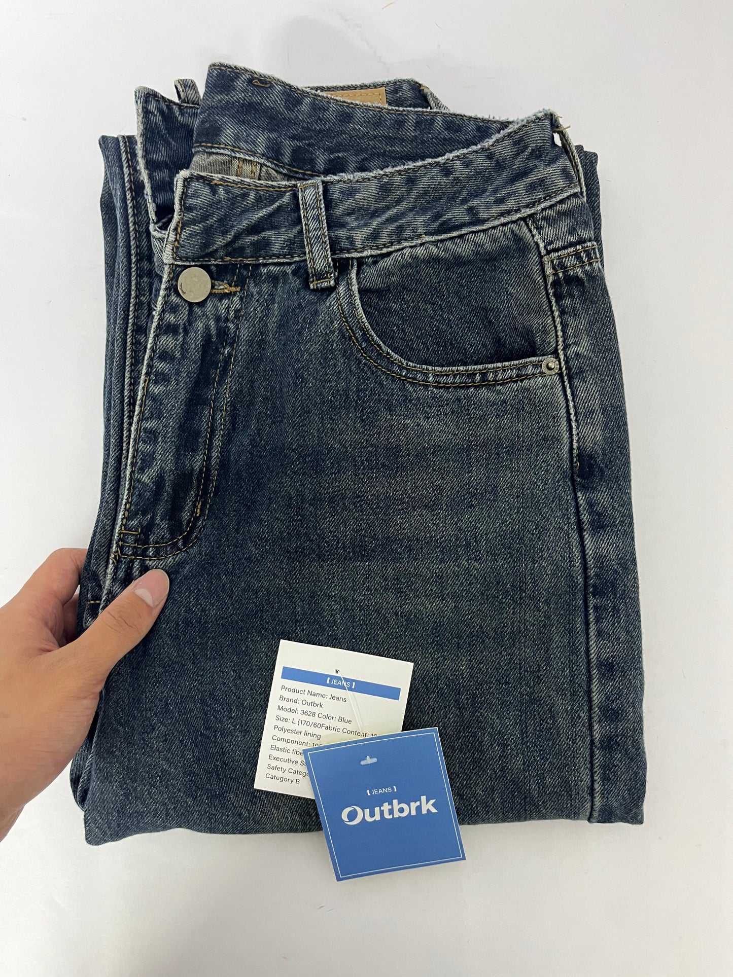 Outbrk Jeans Women's High Rise Relaxed Straight Jeans