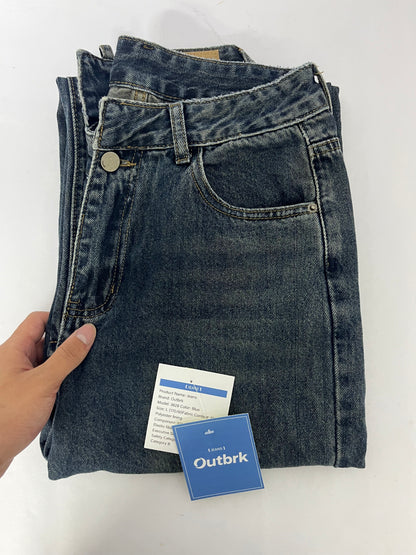 Outbrk Jeans Women's High Rise Relaxed Straight Jeans