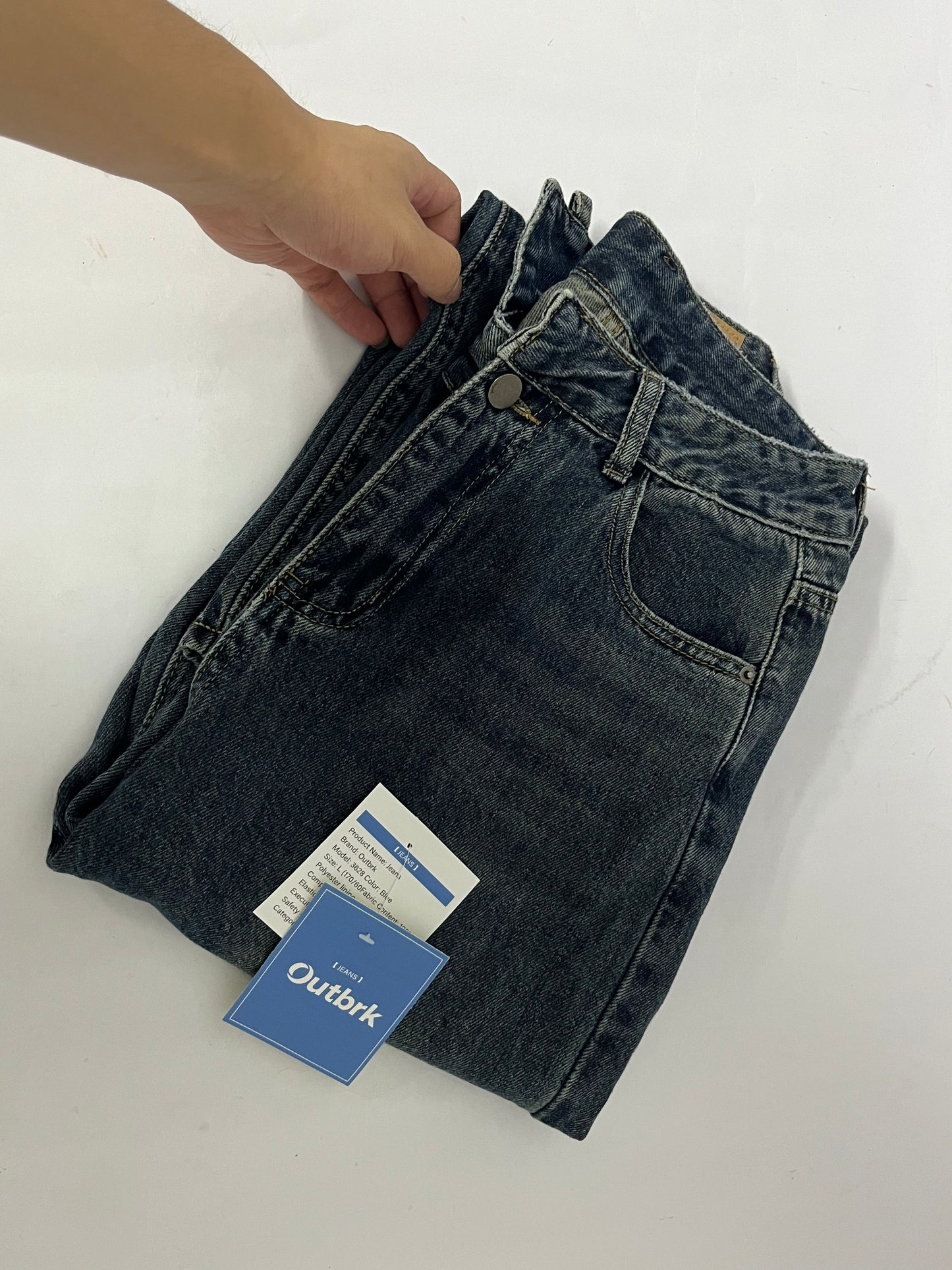 Outbrk Jeans Women's High Rise Relaxed Straight Jeans