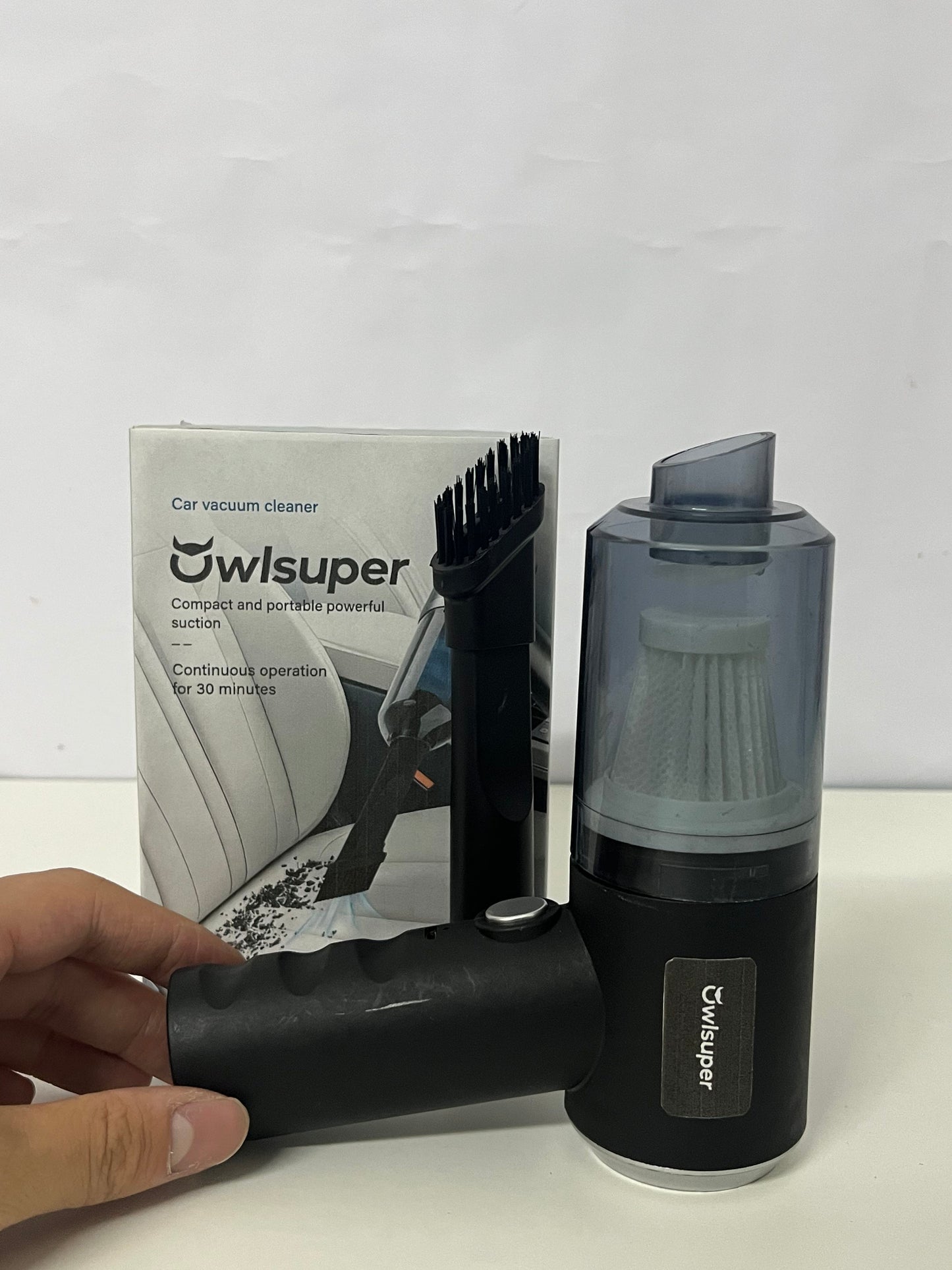 [Owlsuper Electric vacuum cleaners]——Owlsuer Handheld Wireless Car Vacuum Cleaner - Powerful Suction Portable Cleaning Tool