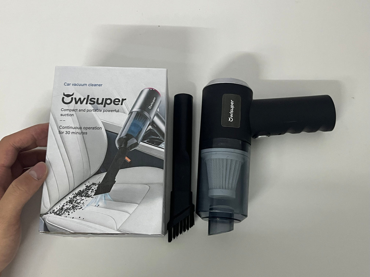 [Owlsuper Electric vacuum cleaners]——Owlsuer Handheld Wireless Car Vacuum Cleaner - Powerful Suction Portable Cleaning Tool