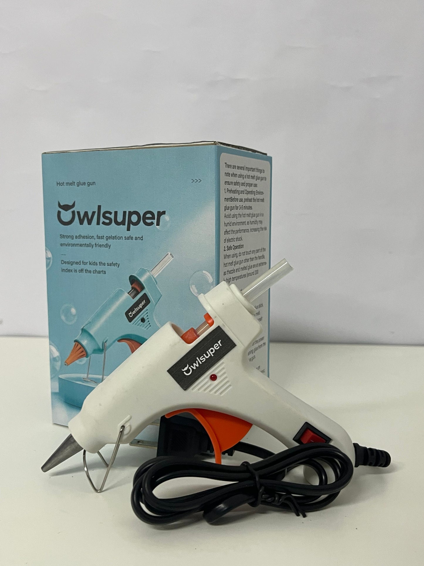 [Owlsuper Hot melt glue guns]——Owlsuper Safe Hot Melt Glue Gun - Kid-Friendly DIY & Home Repair Tool