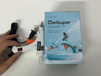 [Owlsuper Hot melt glue guns]——Owlsuper Safe Hot Melt Glue Gun - Kid-Friendly DIY & Home Repair Tool