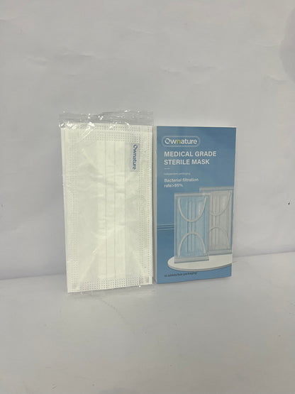 Ownature 10 Pack Disposable Face Masks with Elastic Ear Loop 3 Ply Breathable, Suitable for Home, School, Office and Outdoors (White)