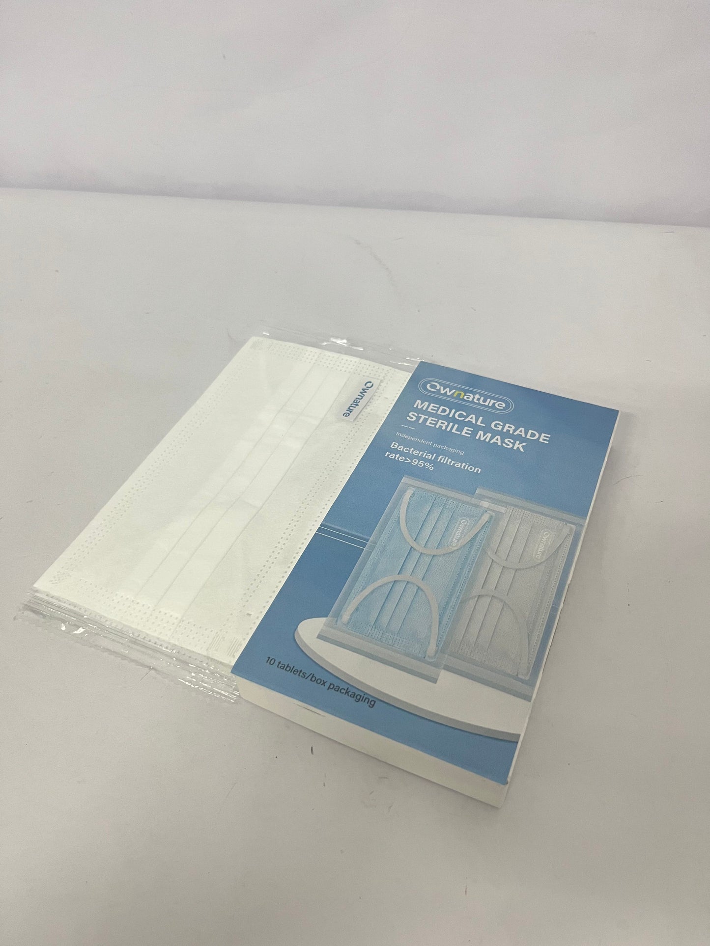 Ownature 10 Pack Disposable Face Masks with Elastic Ear Loop 3 Ply Breathable, Suitable for Home, School, Office and Outdoors (White)