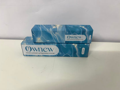 Ownew Artistic Blue & White Marble Lipstick, Caramel Reddish Brown - Smooth, Long-Lasting, Non-Drying | Aesthetic High-Value Lip Color for Trendsetters