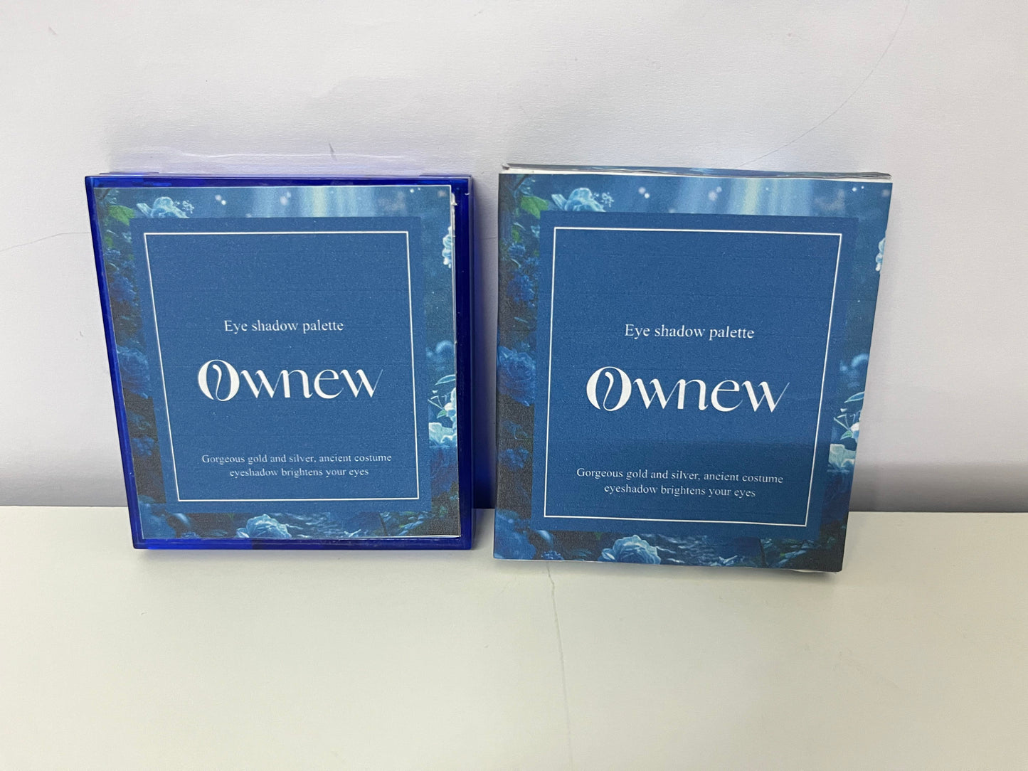 Ownew 9-Color Blue Eyeshadow Palette, Matte Shimmer Glitter Multi-Textures, Portable with Mirror, Long-Lasting Pigmented Eye Makeup Palette for Bold & Elegant Looks