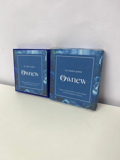 Ownew 9-Color Blue Eyeshadow Palette, Matte Shimmer Glitter Multi-Textures, Portable with Mirror, Long-Lasting Pigmented Eye Makeup Palette for Bold & Elegant Looks