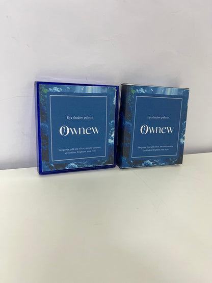 Ownew 9-Color Blue Eyeshadow Palette, Matte Shimmer Glitter Multi-Textures, Portable with Mirror, Long-Lasting Pigmented Eye Makeup Palette for Bold & Elegant Looks