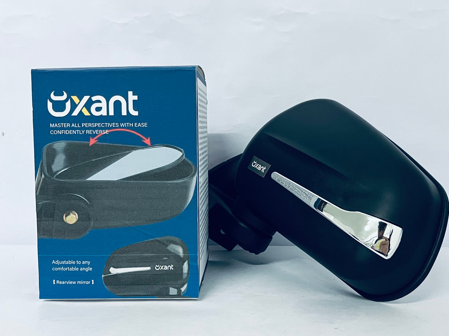 Oxant Wide Angle Rearview Mirror, HD Anti-Glare Blind Spot Mirrors for Car, Maximize Field of View to Eliminate Blind Spots, Easy Stick-On Installation