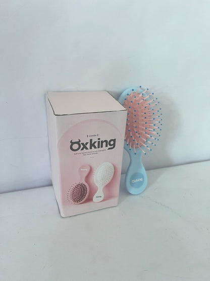 Oxking Hair combs Mini Hair Brush Set, Pastel Colors, Portable Detangling Combs with Air Cushion (blue A)