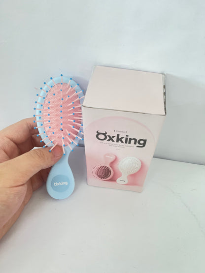 Oxking Hair combs Mini Hair Brush Set, Pastel Colors, Portable Detangling Combs with Air Cushion (blue A)