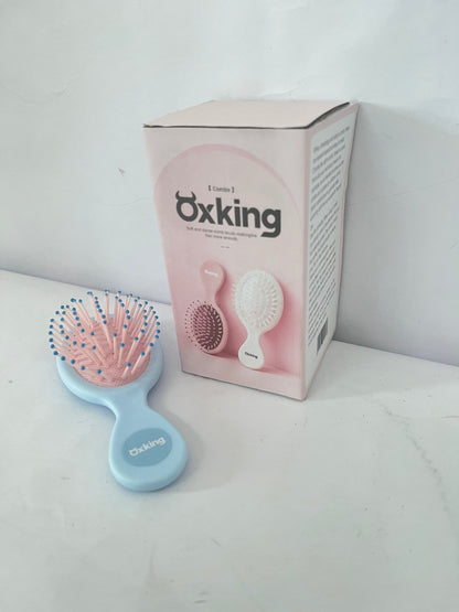 Oxking Hair combs Mini Hair Brush Set, Pastel Colors, Portable Detangling Combs with Air Cushion (blue A)