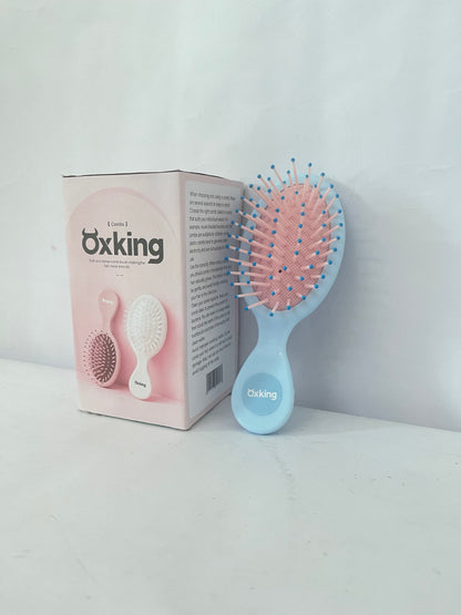 Oxking Hair combs Mini Hair Brush Set, Pastel Colors, Portable Detangling Combs with Air Cushion (blue A)