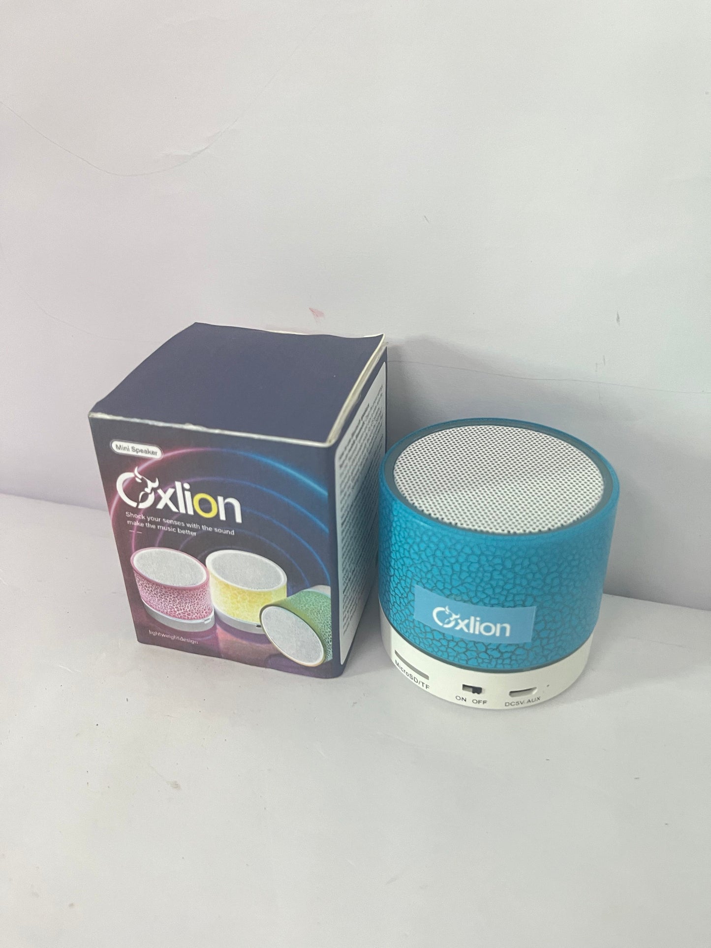Oxlion Loud speakers Portable Mini Speaker, Super Bass Stereo Rechargeable Speaker with LED Lights