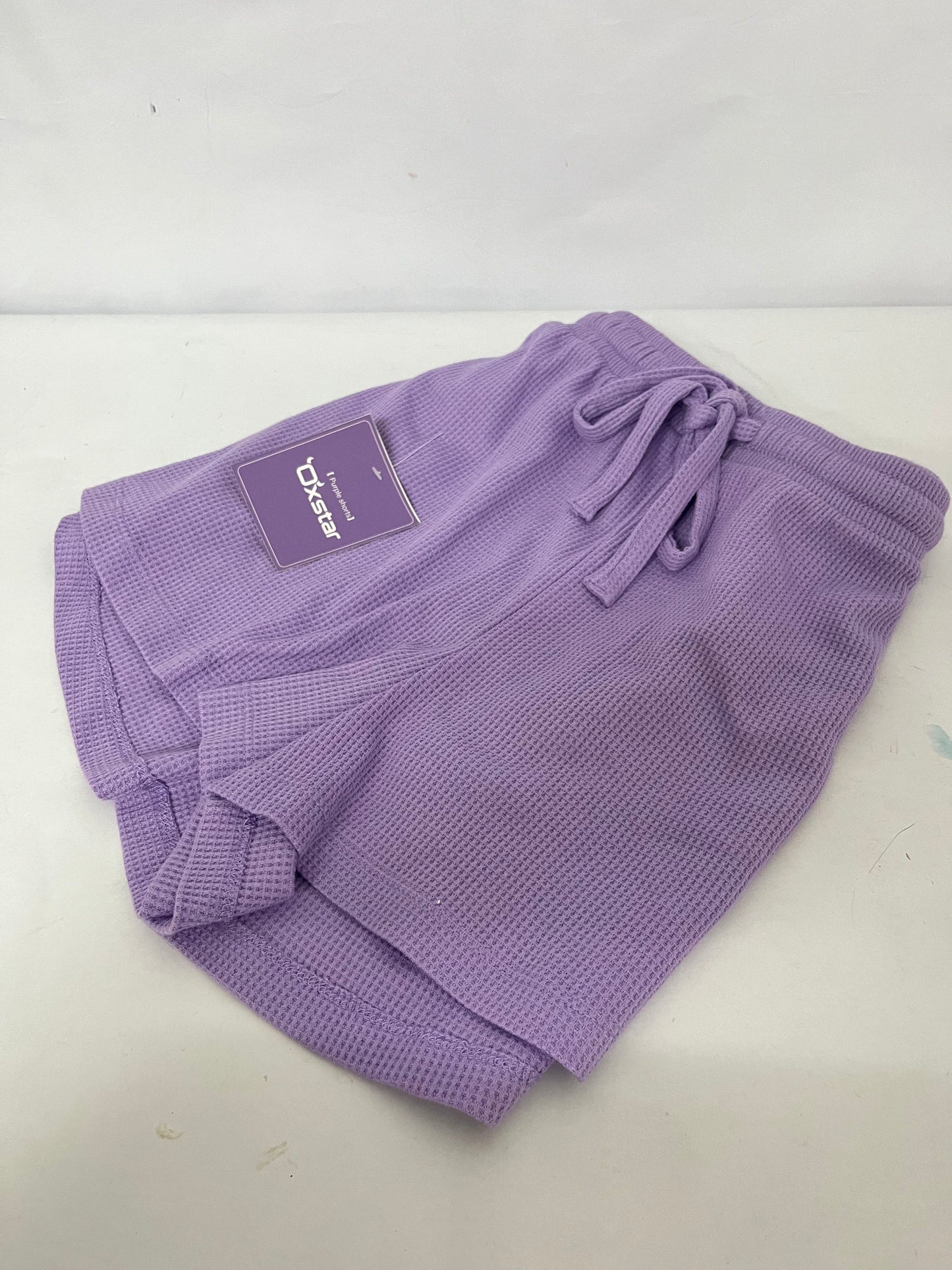 Oxstar Womens Waffle Knit Pajama Shorts Soft Drawstring Lounge bottoms Casual Workout Shorts with Pockets