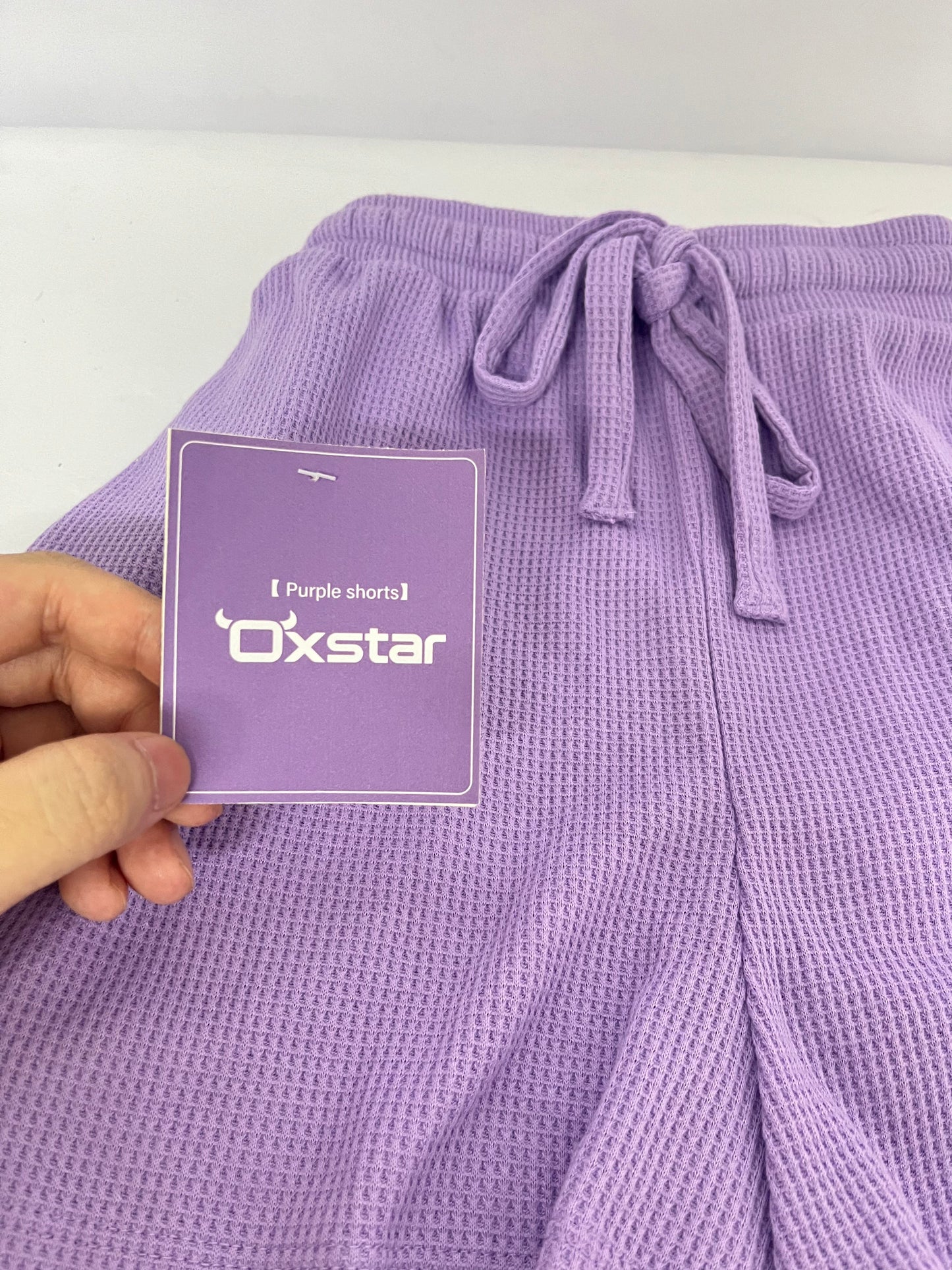 Oxstar Womens Waffle Knit Pajama Shorts Soft Drawstring Lounge bottoms Casual Workout Shorts with Pockets