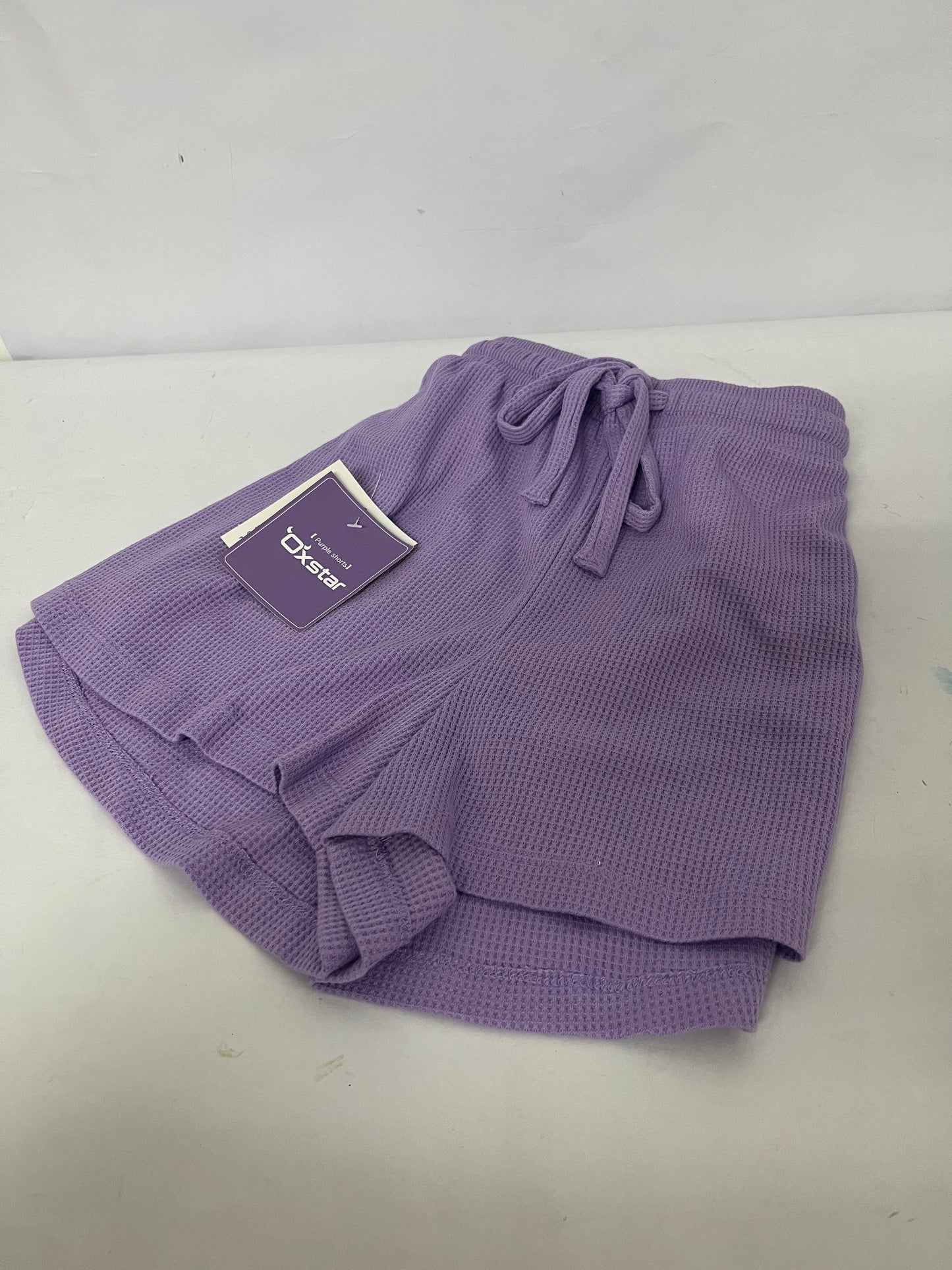Oxstar Womens Waffle Knit Pajama Shorts Soft Drawstring Lounge bottoms Casual Workout Shorts with Pockets