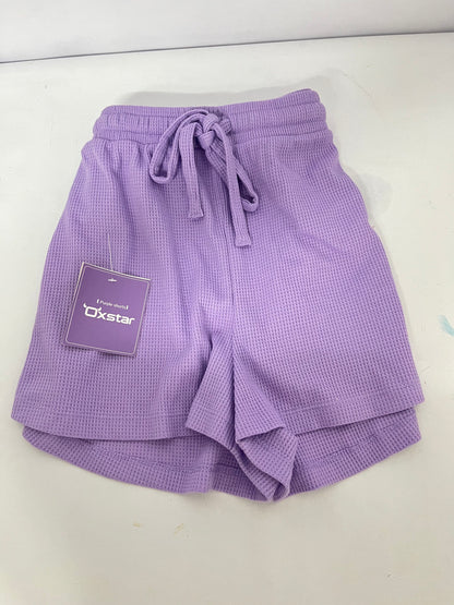 Oxstar Womens Waffle Knit Pajama Shorts Soft Drawstring Lounge bottoms Casual Workout Shorts with Pockets