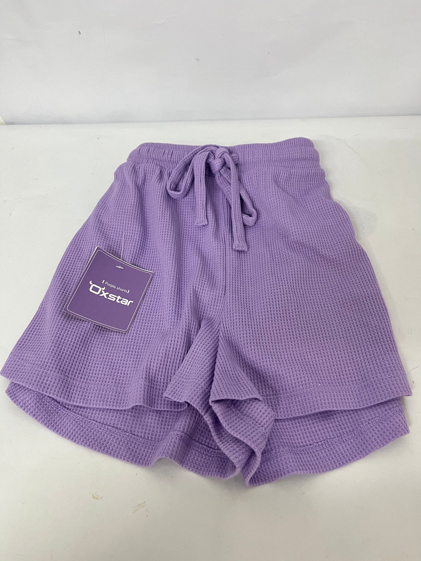Oxstar Womens Waffle Knit Pajama Shorts Soft Drawstring Lounge bottoms Casual Workout Shorts with Pockets