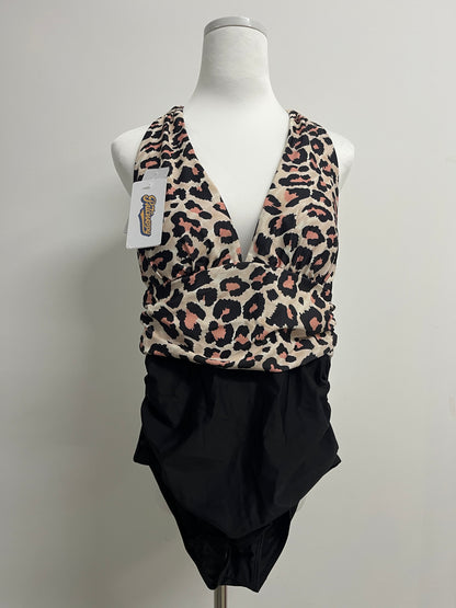 PATCHAPPY Leopard print swimsuit Women's V-Neck Open Back One Piece Swimsuits