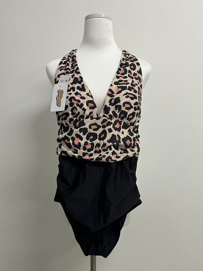 PATCHAPPY Leopard print swimsuit Women's V-Neck Open Back One Piece Swimsuits