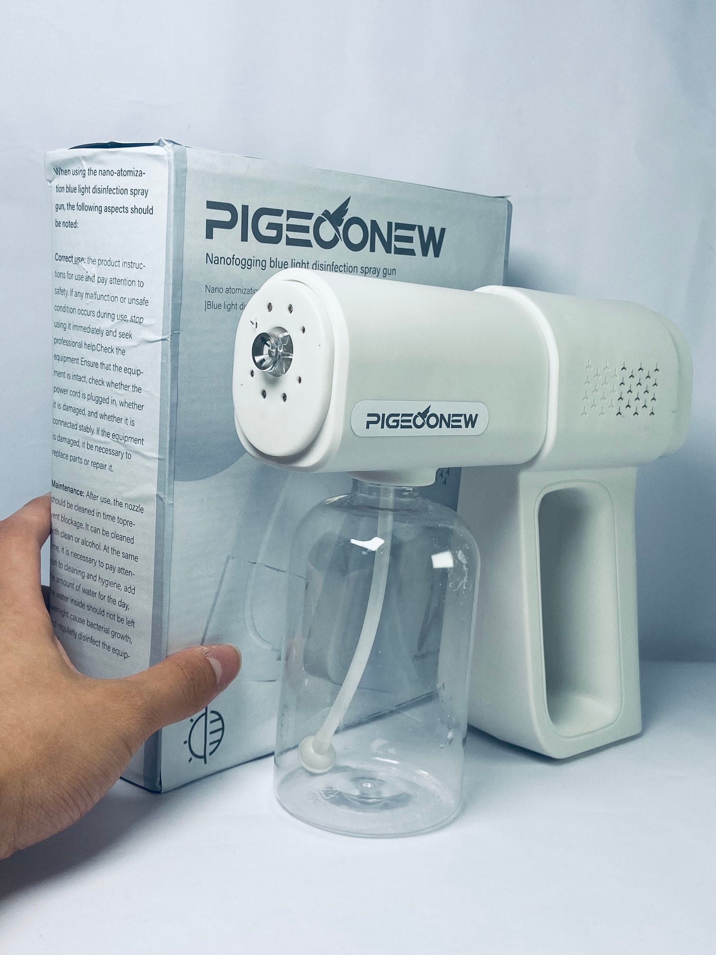 PIGEOONEW  Power-operated sprayers - Cordless Nano Sprayer for Cleaning - Portable Misting Tool for Home & Garden - Hydrating Mist Gun for Plants - Lightweight Handheld Nano Spray Machine (380ml)