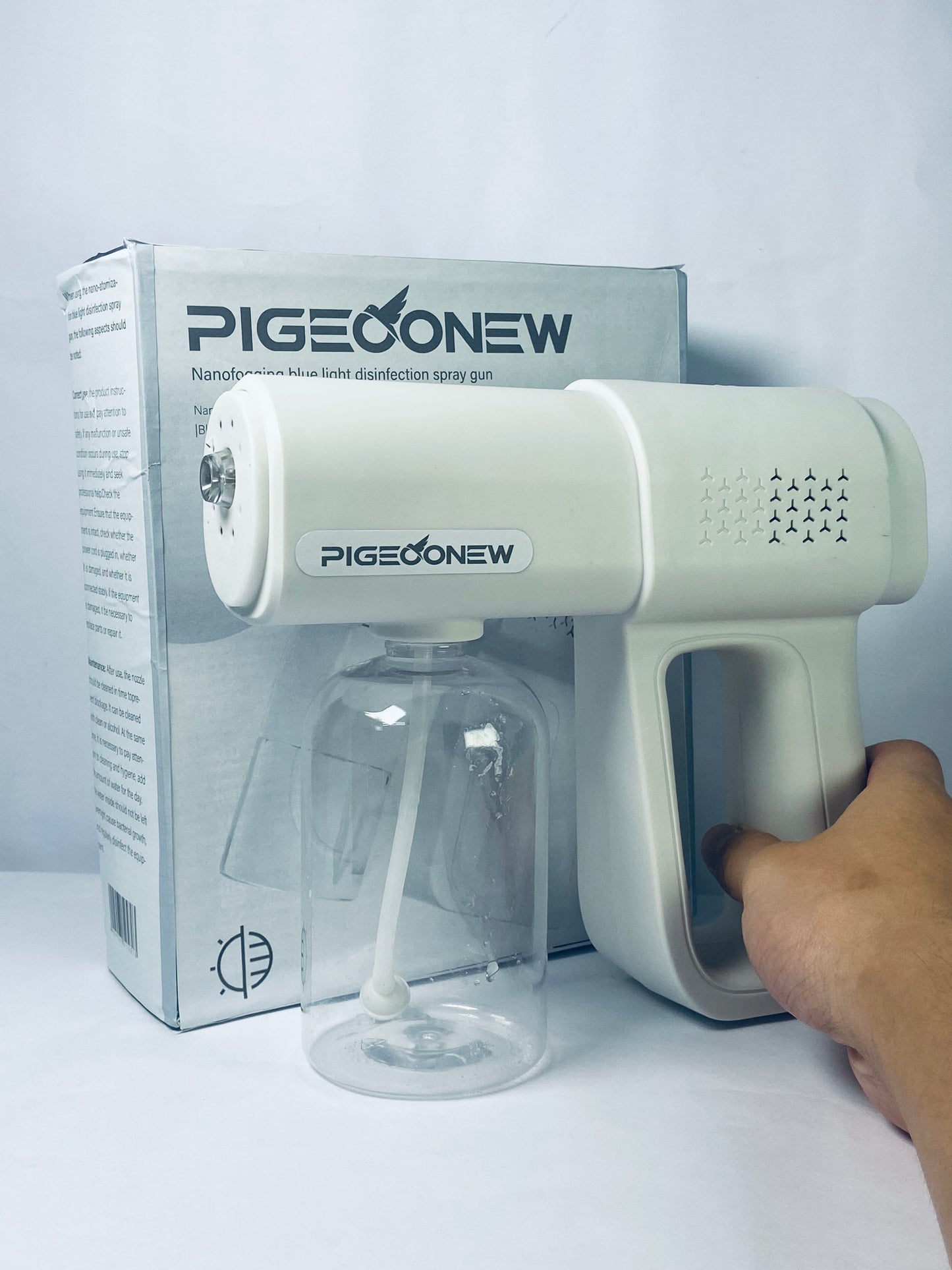 PIGEOONEW  Power-operated sprayers - Cordless Nano Sprayer for Cleaning - Portable Misting Tool for Home & Garden - Hydrating Mist Gun for Plants - Lightweight Handheld Nano Spray Machine (380ml)