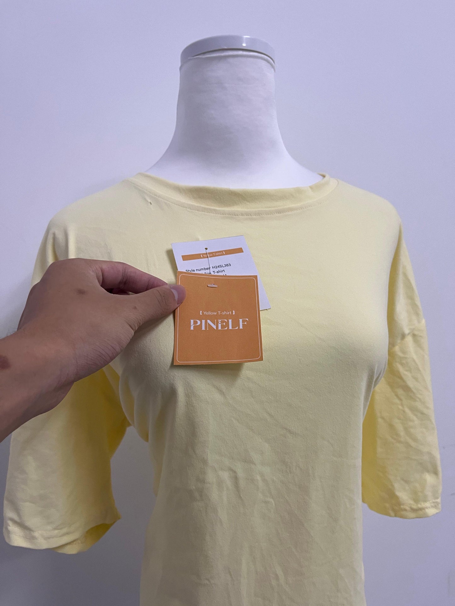 PINELF Women's Loose Half-Sleeve Crew Neck T-Shirt