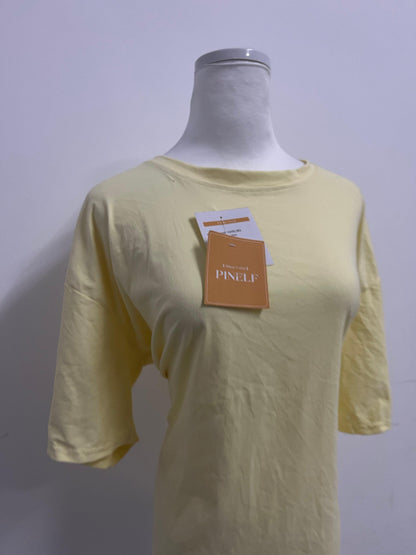 PINELF Women's Loose Half-Sleeve Crew Neck T-Shirt