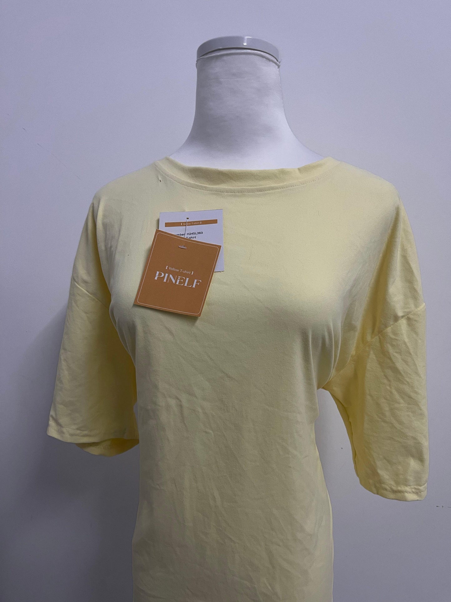 PINELF Women's Loose Half-Sleeve Crew Neck T-Shirt