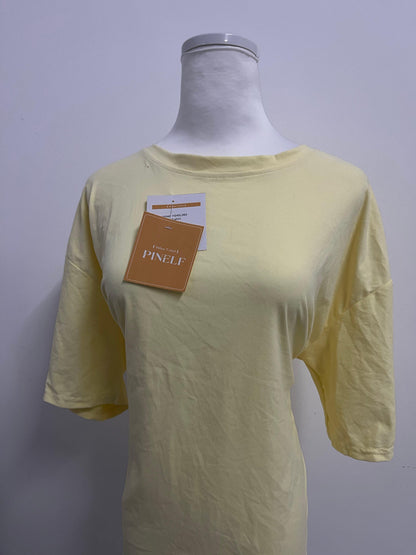 PINELF Women's Loose Half-Sleeve Crew Neck T-Shirt