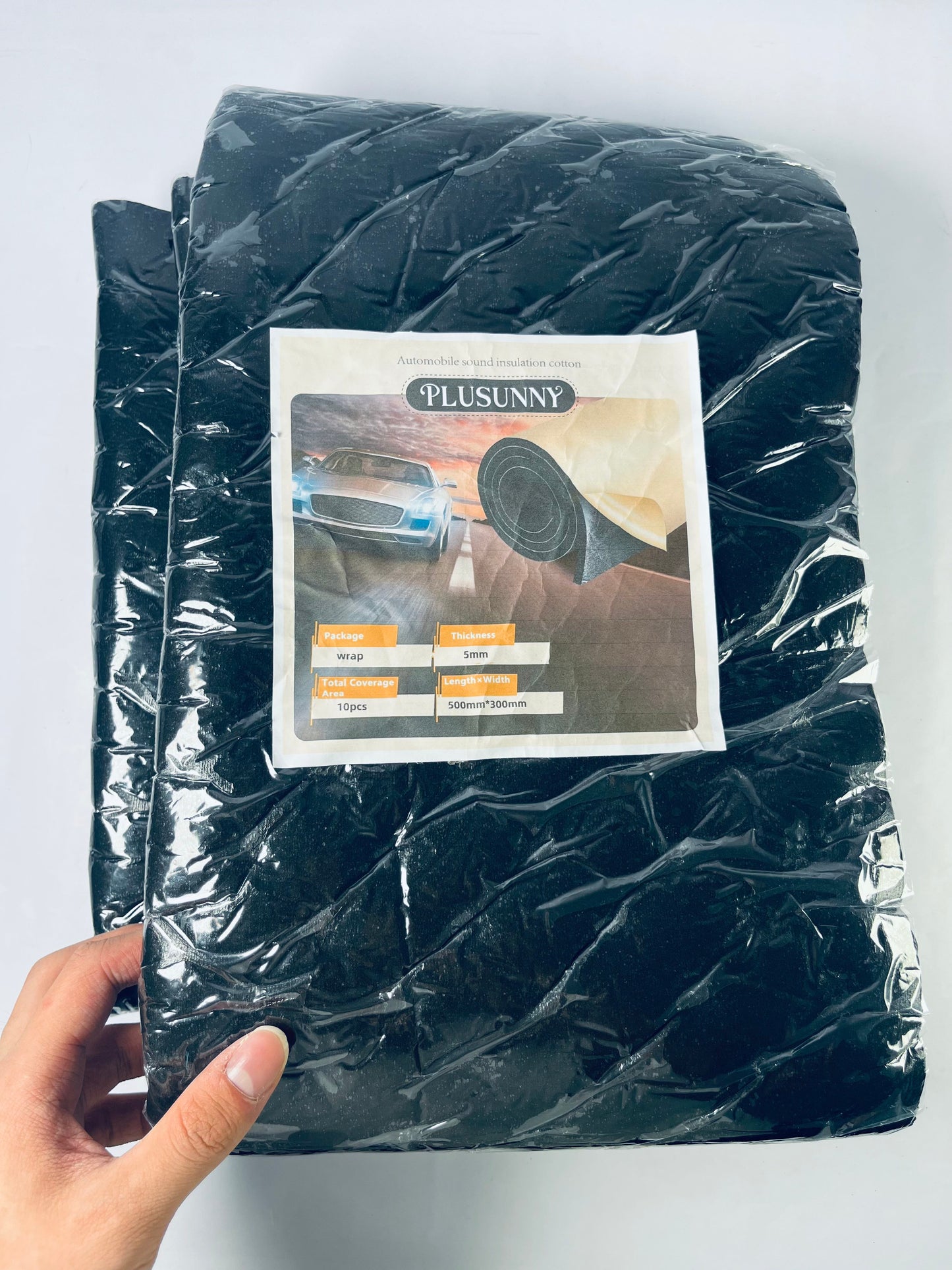 PLUSUNNY Car Sound Deadening Mat, 15.7″x 9.8″ Car Sound Deadener, 10mm Thick Butyl Automotive Sound Deadener, Audio Noise Insulation and Dampening