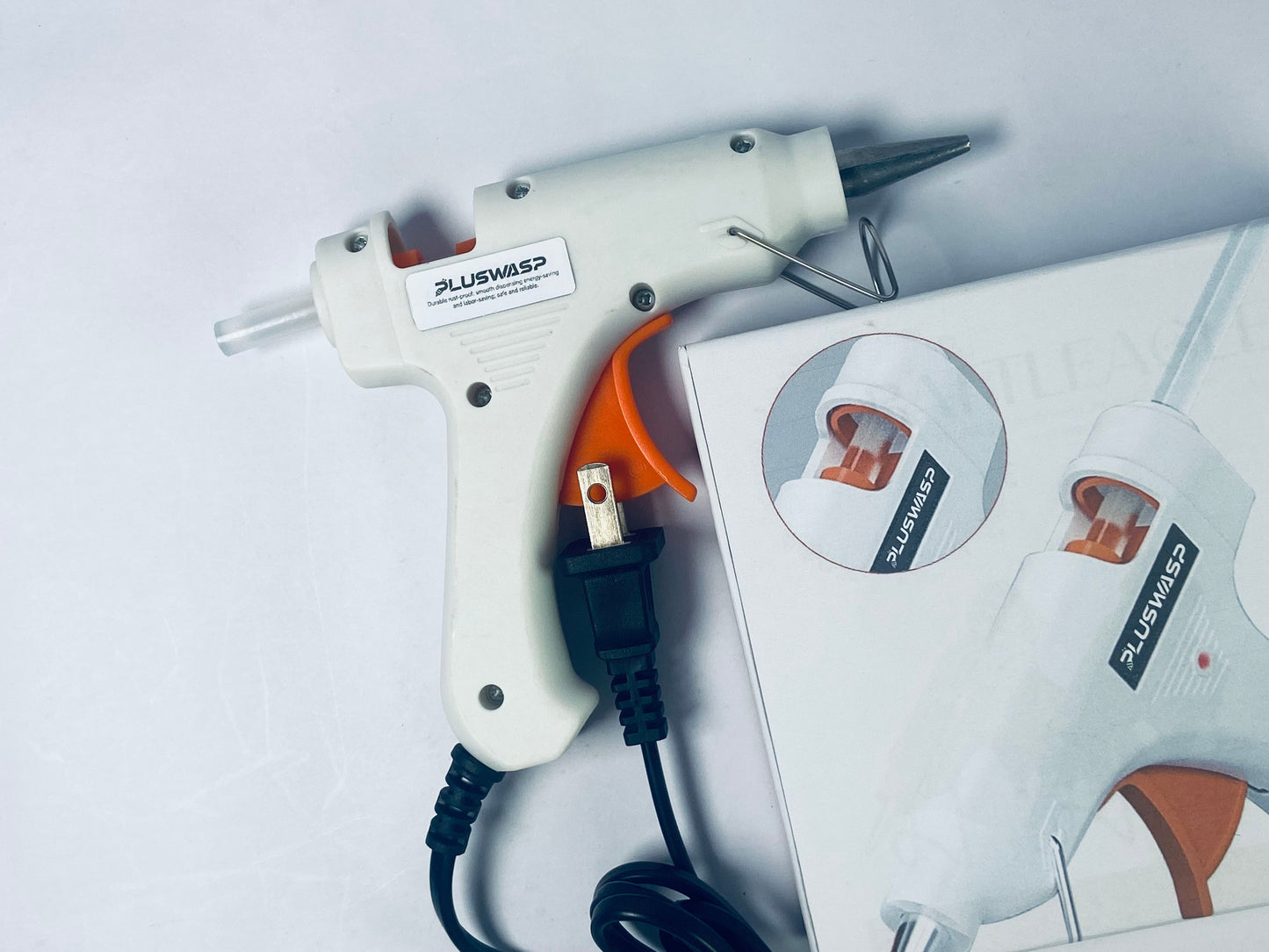 PLUSWASP Hot Glue Gun Kit, Fast Preheating Hot Melt, High Temp for School Crafts DIY Arts and Quick Home Repairs (20w)