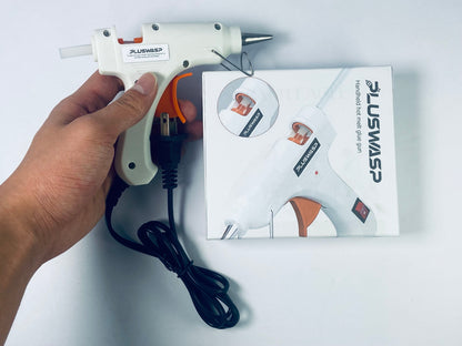PLUSWASP Hot Glue Gun Kit, Fast Preheating Hot Melt, High Temp for School Crafts DIY Arts and Quick Home Repairs (20w)