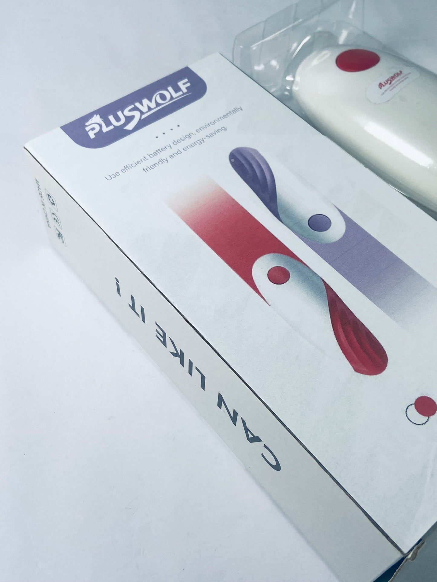 PLUSWOLF Electric can openers Kitchen Automatic Safety Cordless One Tin Touch Electric Can Opener.One-touch switch .Smooth can edge.Being friendly to left-hander and arthritics! (Red)