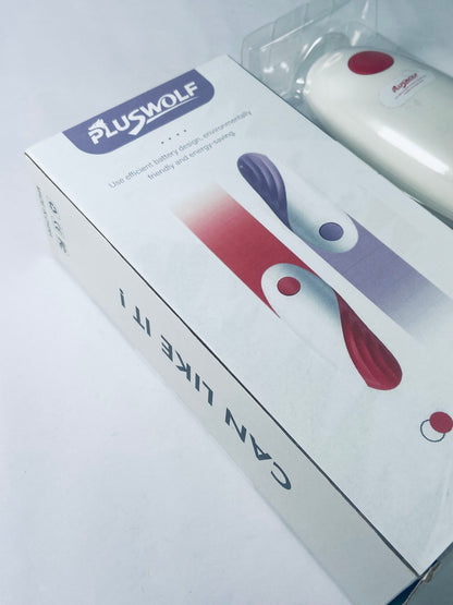 PLUSWOLF Electric can openers Kitchen Automatic Safety Cordless One Tin Touch Electric Can Opener.One-touch switch .Smooth can edge.Being friendly to left-hander and arthritics! (Red)