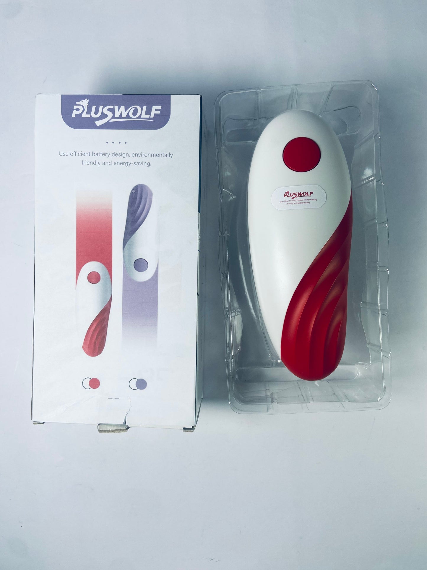 PLUSWOLF Electric can openers Kitchen Automatic Safety Cordless One Tin Touch Electric Can Opener.One-touch switch .Smooth can edge.Being friendly to left-hander and arthritics! (Red)
