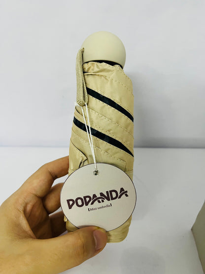 POPANDA Travel Essentials Mini Umbrella for Purse With Case Small Compact UV Sun Protection Lightweight Tiny Pocket Manual Open Close Umbrella for Women Kids and Men Fit Purse Backpack
