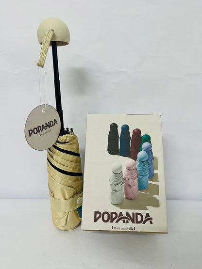 POPANDA Travel Essentials Mini Umbrella for Purse With Case Small Compact UV Sun Protection Lightweight Tiny Pocket Manual Open Close Umbrella for Women Kids and Men Fit Purse Backpack