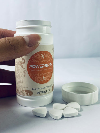POWERBIRTH Vitamin tablets Vitamin C 1000mg Effervescent Tablets - Potent Immune Support VIT C with Zinc Supplement - Sugar-Free & Vegan Formula | Dissolvable Vitamin C Tablets