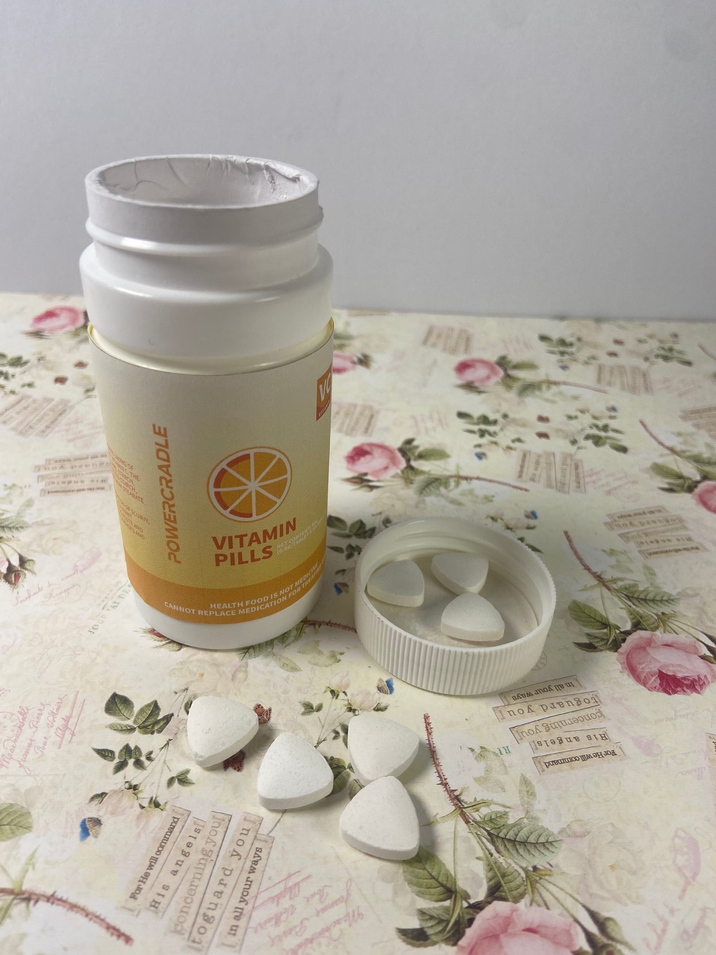 POWERCRADLE Vitamin tablets, Vitamin C, 180mg Tablets, 60-Count, Dietary Supplement 