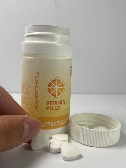 POWERCRADLE Vitamin tablets, Vitamin C, 180mg Tablets, 60-Count, Dietary Supplement 