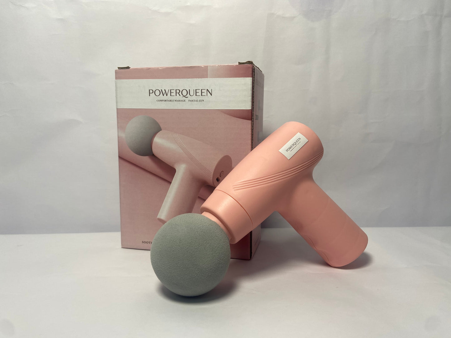 POWERQUEEN Massage Gun Deep Tissue, Silent Brushless Motor and Portable Massage Gun Heads for Deep Muscle Relief and Relaxation