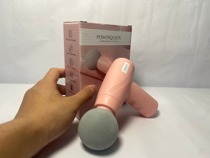 POWERQUEEN Massage Gun Deep Tissue, Silent Brushless Motor and Portable Massage Gun Heads for Deep Muscle Relief and Relaxation