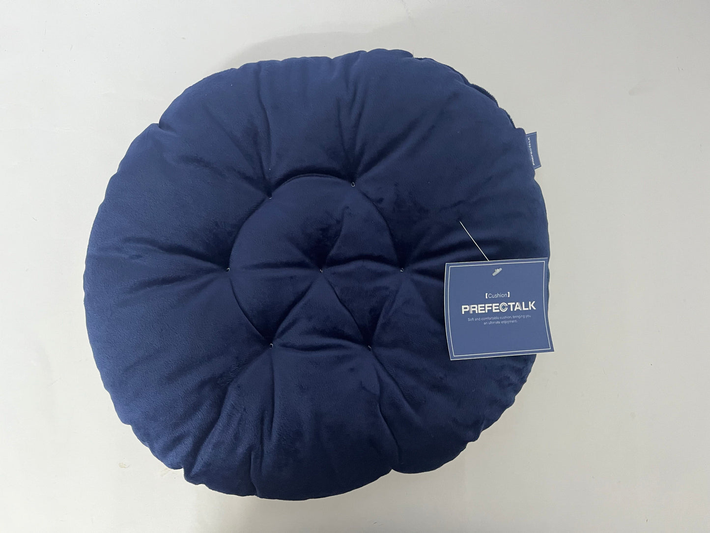 PREFECTALK Floor Cushion Pillow, Round Large Pillows Seating for Adults, Tufted Corduroy Floor Cushions for Living Room Tatami,Blue