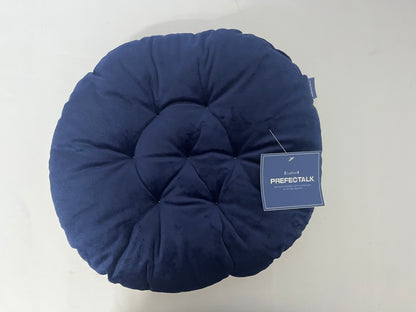 PREFECTALK Floor Cushion Pillow, Round Large Pillows Seating for Adults, Tufted Corduroy Floor Cushions for Living Room Tatami,Blue