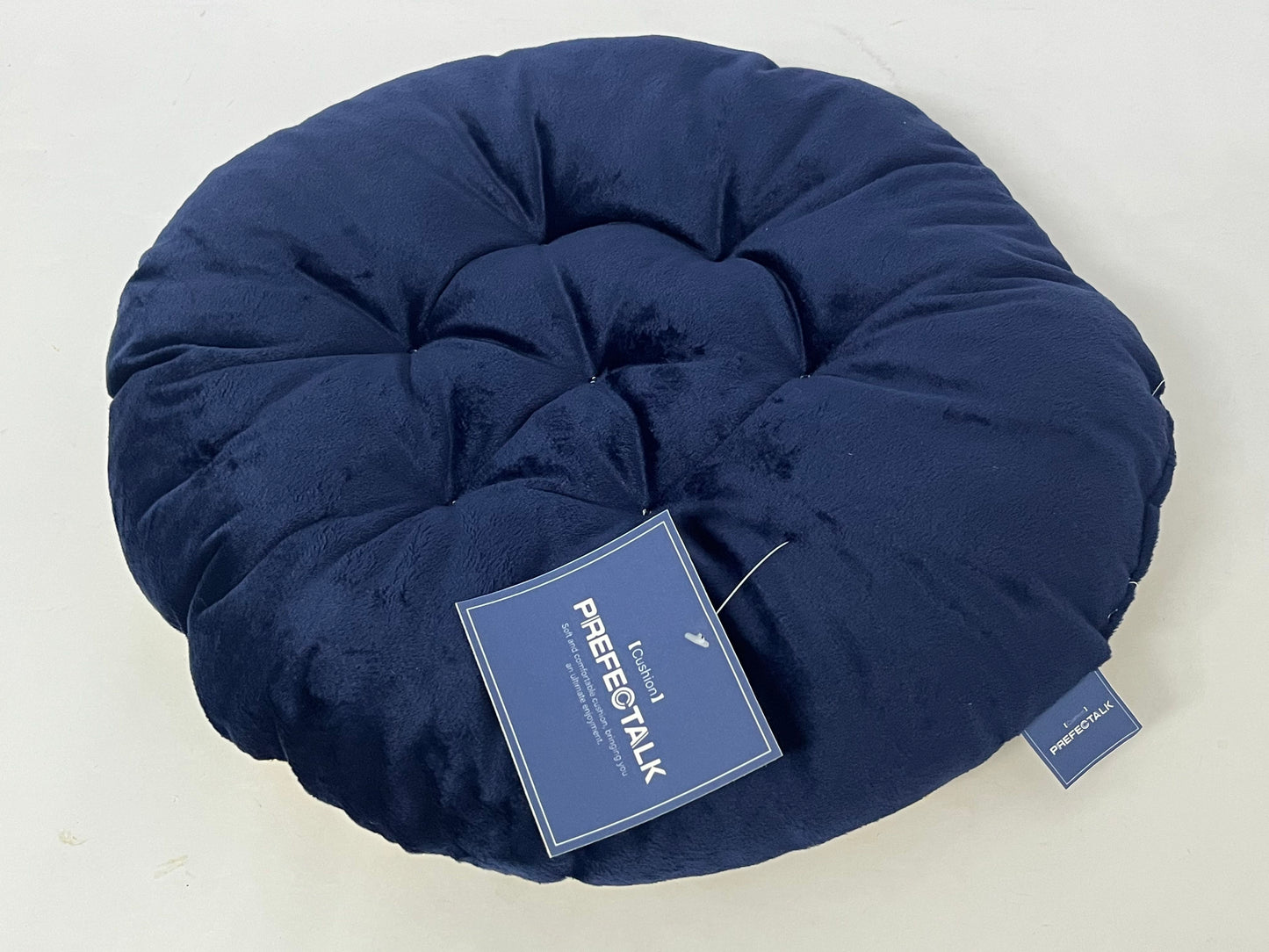 PREFECTALK Floor Cushion Pillow, Round Large Pillows Seating for Adults, Tufted Corduroy Floor Cushions for Living Room Tatami,Blue